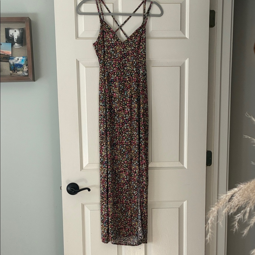 Zara Black Floral Maxi Dress